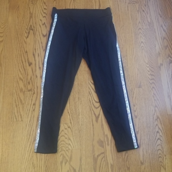 PINK Victoria's Secret Pants - Victoria's Secret black BLING leggings L